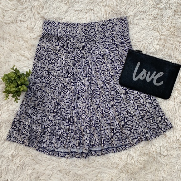 Loft Pull On Circle Skirt 💗 Purple & Ivory - Picture 2 of 12